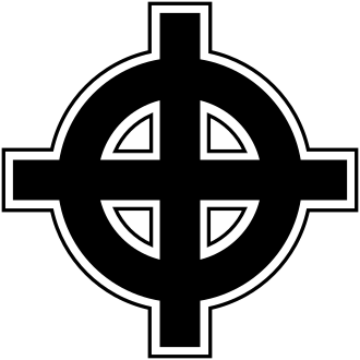 White nationalist Celtic cross